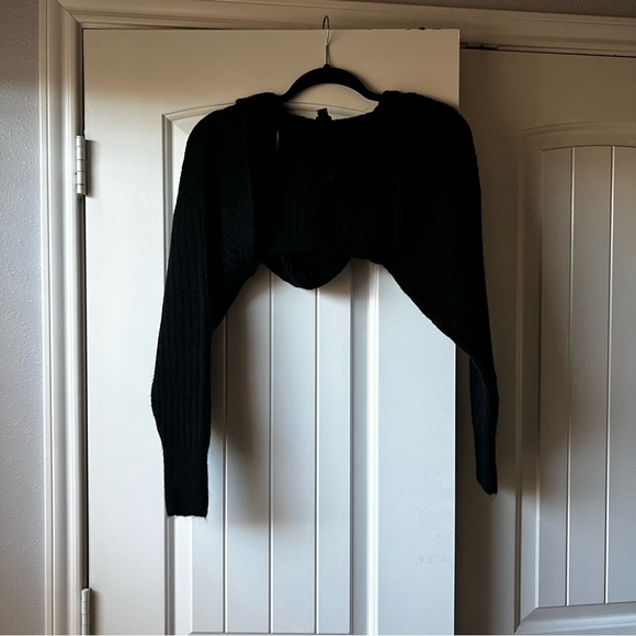 River Island Wool Hoodie shrug and tank top sweater set - Picture 2 of 7